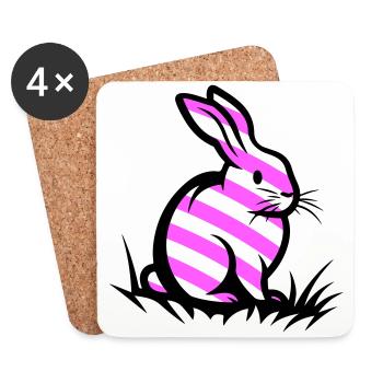 Easter Bunny Easter - Coasters (set of 4) - white - Front