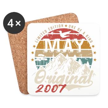 May 2007 Birthday Gift May 2007 Original - Coasters (set of 4) - white - Front