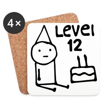 12th Birthday Party 12 Years Old Birthday Teens - Coasters (set of 4) - white - Front