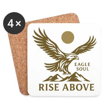 Eagle Soul – Rise Above - Coasters (set of 4) - white - Front