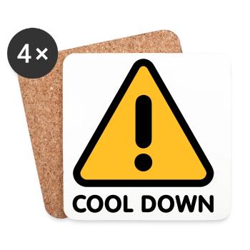 Cool down | Runter kommen - Coasters (set of 4) - white - Front