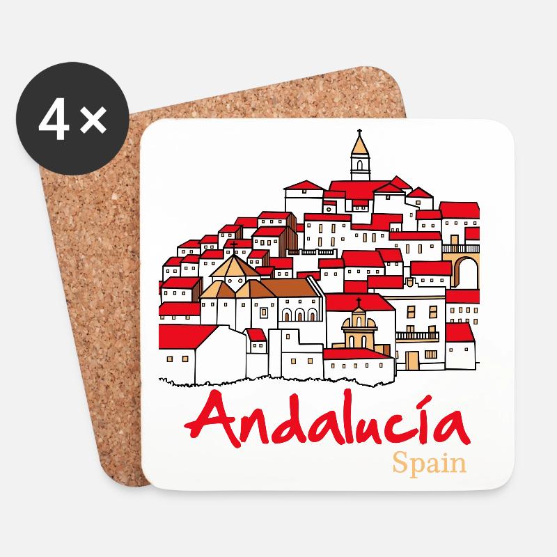 Andalucia 2 - Untersetzer (4er-Set) - Weiß