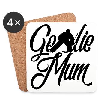Ice Hockey Goalie Mum - Coasters (set of 4) - white - Front