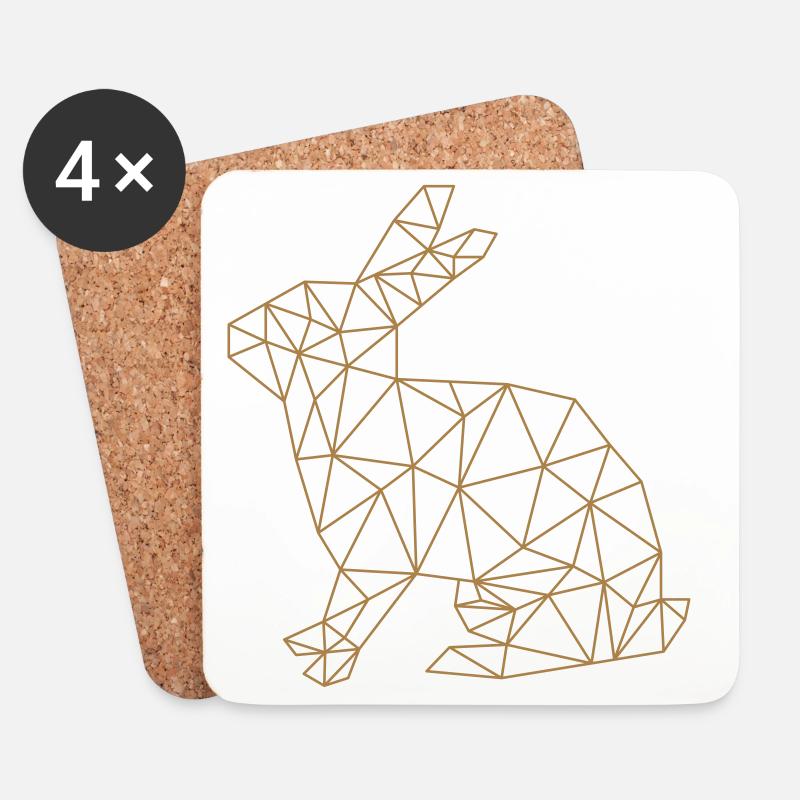 hase - Untersetzer (4er-Set) - Weiß