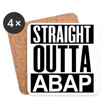 StraightOuttaABAP - Untersetzer (4er-Set) - Weiß - Vorne