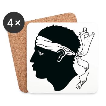 Corsica! - Coasters (set of 4) - white - Front