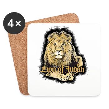 Lion of Judah - Rastafarai - Untersetzer (4er-Set) - Weiß - Vorne