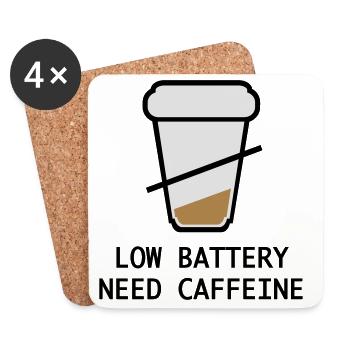 Kaffee - Untersetzer (4er-Set) - Weiß - Vorne