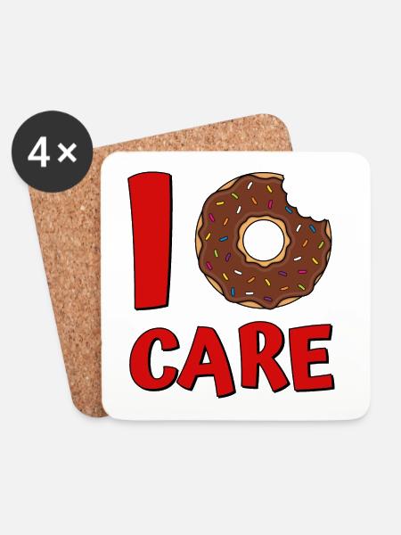 I Donut Care - Untersetzer (4er-Set) - Weiß