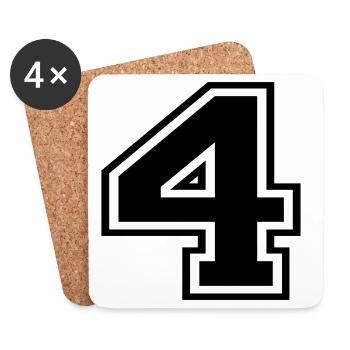 4 - Untersetzer (4er-Set) - Weiß - Vorne