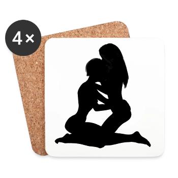 Sexe - Dessous de verre (lot de 4) - blanc - Devant