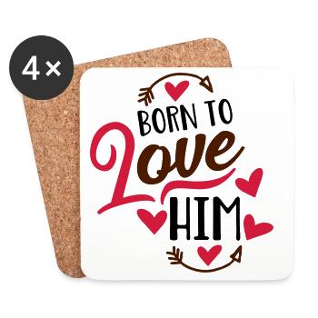 love - Coasters (set of 4) - white - Front