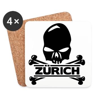 Zürich - Zürcher - Züri isch ois - Untersetzer (4er-Set) - Weiß - Vorne