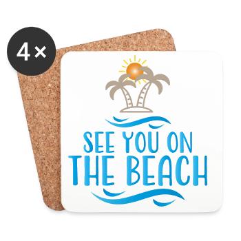 Beach - Coasters (set of 4) - white - Front