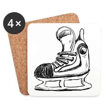 Patin à glace cool I patins à glace de hockey sur glace - Dessous de verre (lot de 4) - blanc - Devant