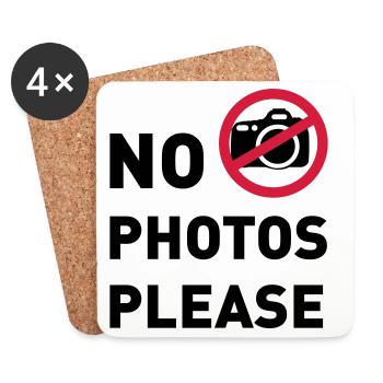 vip no photos - Coasters (set of 4) - white - Front