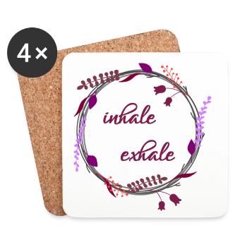 Inspirez ... Expirez ... - Dessous de verre (lot de 4) - blanc - Devant