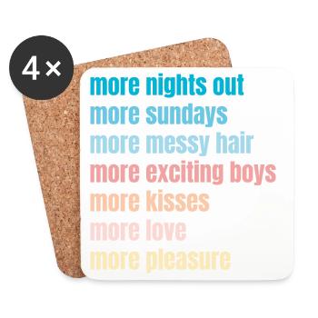 fun - Coasters (set of 4) - white - Front
