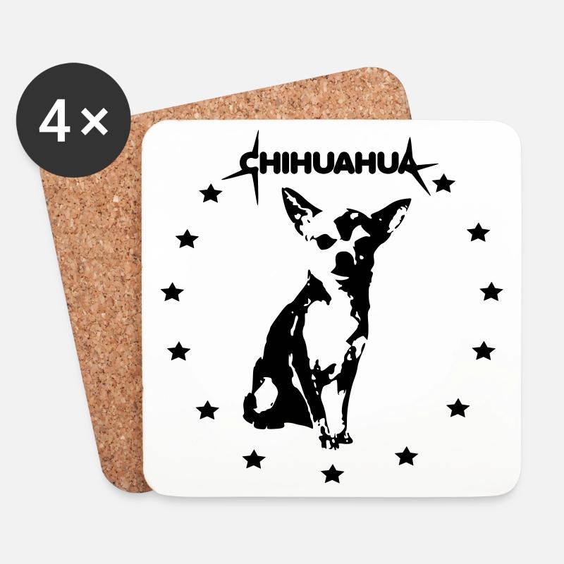 chihuahua - Untersetzer (4er-Set) - Weiß