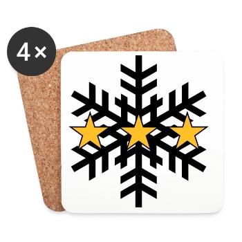 Skiing ! - Coasters (set of 4) - white - Front