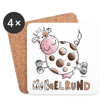 KuHgelrund - Untersetzer (4er-Set) - Weiß - Vorne