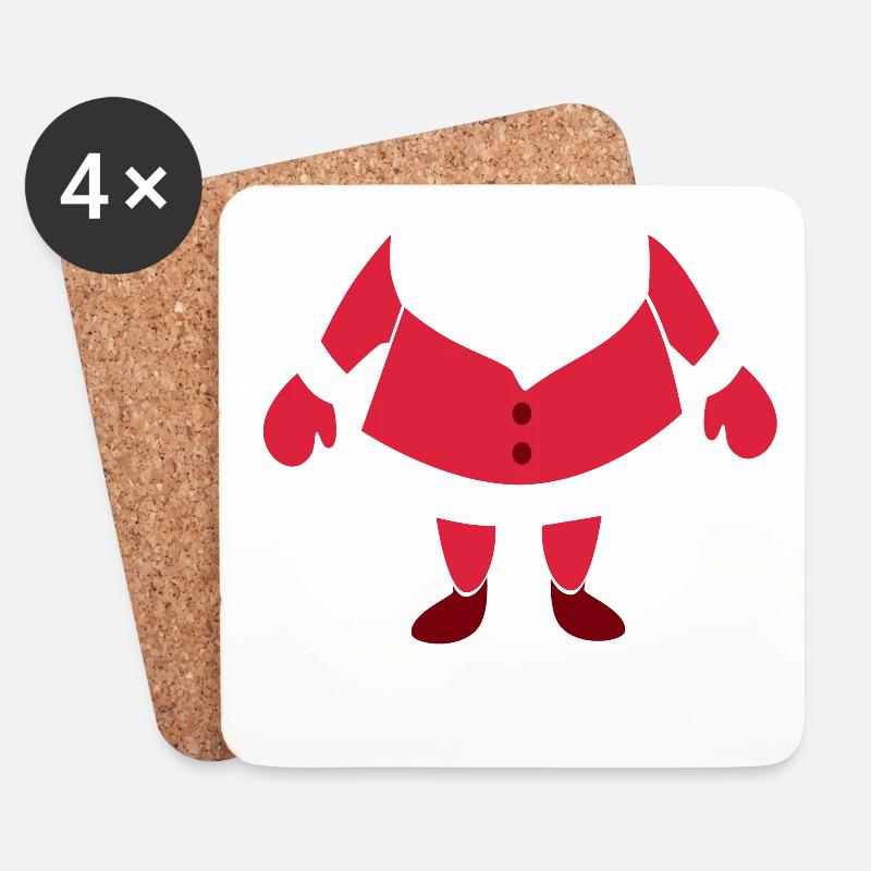 Weihnachten Weihnachtsmann Winter Schnee Santa - Untersetzer (4er-Set) - Weiß