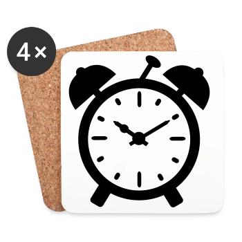 clock - Coasters (set of 4) - white - Front