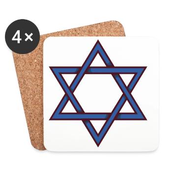 Étoile intergalactique de l’harmonie - Dessous de verre (lot de 4) - blanc - Devant