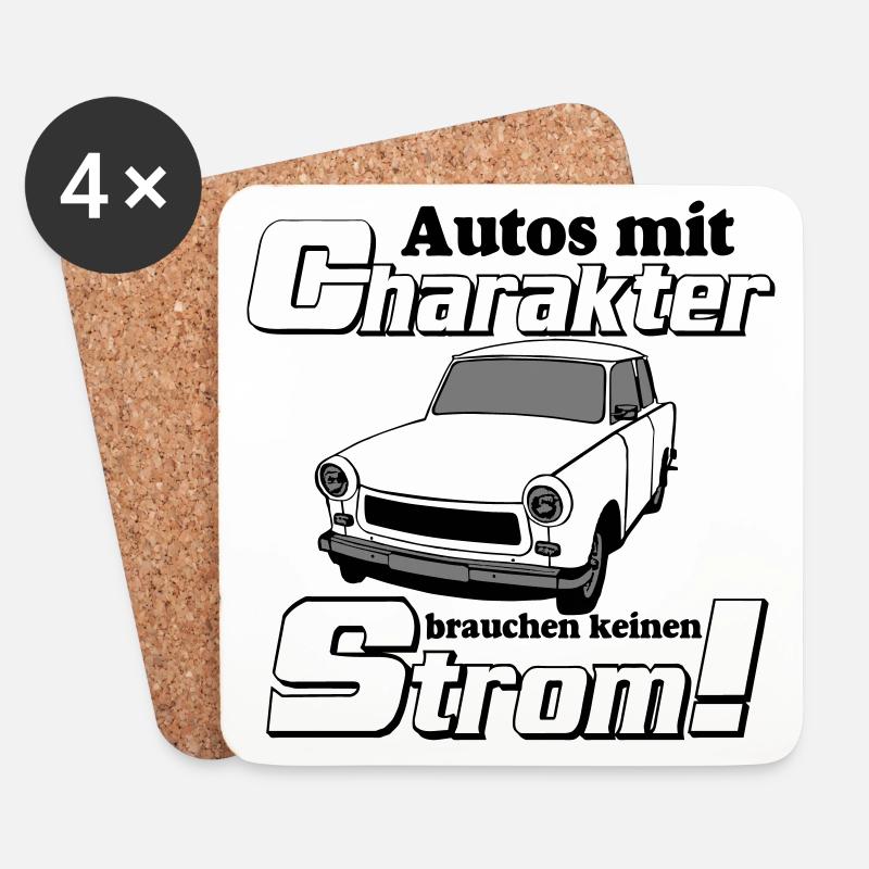  , DDR Kult , Strom und Charakter (25) - Untersetzer (4er-Set) - Weiß