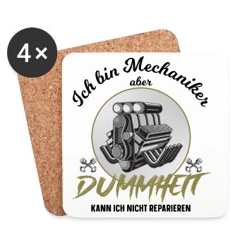 Mechaniker - Untersetzer (4er-Set) - Weiß - Vorne