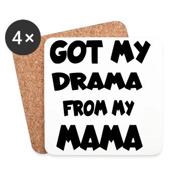 Drama der Mutter. Kinderhumor * - Untersetzer (4er-Set) - Weiß - Vorne
