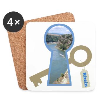 keyhole rhine - Coasters (set of 4) - white - Front