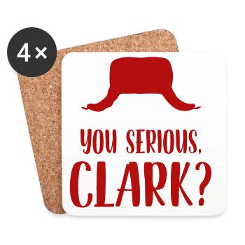 Vous serieux Clark - Dessous de verre (lot de 4) - blanc - Devant