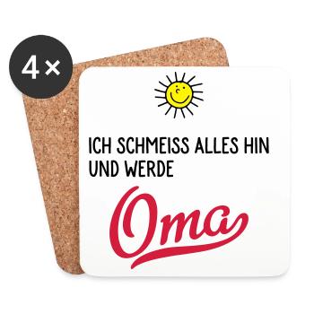 oma - Untersetzer (4er-Set) - Weiß - Vorne
