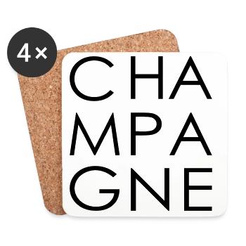 cha mpa gne - Untersetzer (4er-Set) - Weiß - Vorne