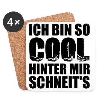Coole Sprüche - Untersetzer (4er-Set) - Weiß - Vorne
