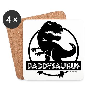 Daddysaurus (Best Daddy / Dad / Father / POS) - Coasters (set of 4) - white - Front