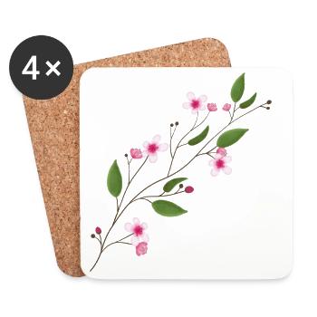 cherry blossom - Coasters (set of 4) - white - Front