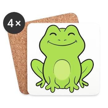 Frog Frogs - Coasters (set of 4) - white - Front