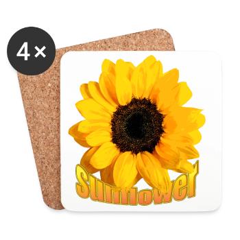 tournesol tournesol tournesol - Dessous de verre (lot de 4) - blanc - Devant