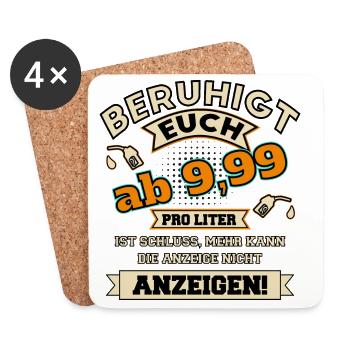 Benzin Benzinpreise Ukraine - Untersetzer (4er-Set) - Weiß - Vorne