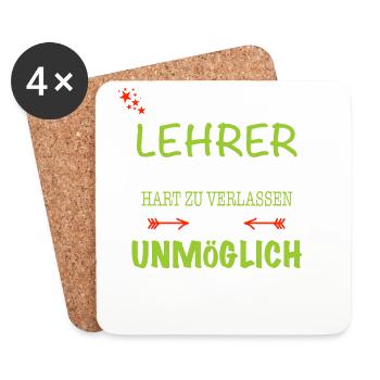 Ein großartiger Lehrer... - Untersetzer (4er-Set) - Weiß - Vorne