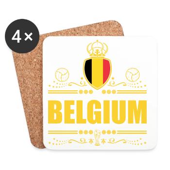 BELGIQUE GOLD LINEART | ÉDITION LIMITÉE - Dessous de verre (lot de 4) - blanc - Devant