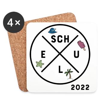 Schule 2022 - Untersetzer (4er-Set) - Weiß - Vorne