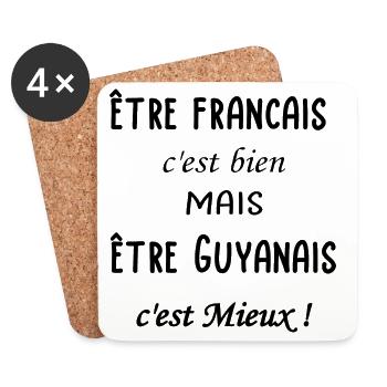 Etre Guyanais c est mieux - Dessous de verre (lot de 4) - blanc - Devant