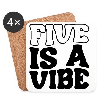 Monochrome Circle Emblem - Coasters (set of 4) - white - Front