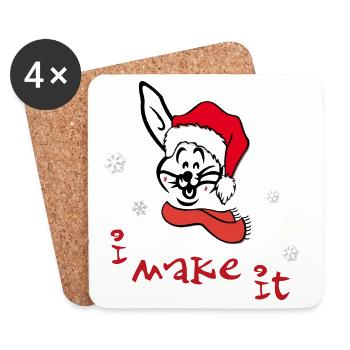 Santa Claus - Coasters (set of 4) - white - Front