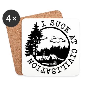 I SUCK AT CIVILISATION 2 - Coasters (set of 4) - white - Front