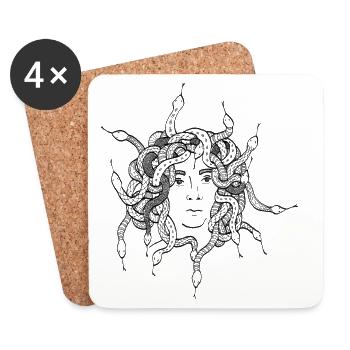 La revanche de Méduse - Dessous de verre (lot de 4) - blanc - Devant