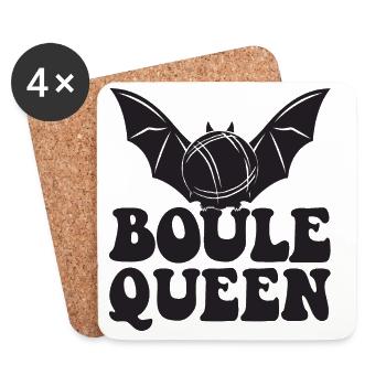 Boule Queen Queen outfit for boules players to - Coasters (set of 4) - white - Front